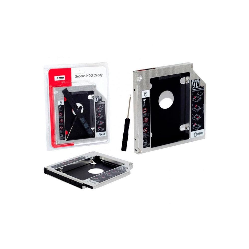 Adaptador DVD para HD/SSD Notebook 12,7mm - Fácil Instalação