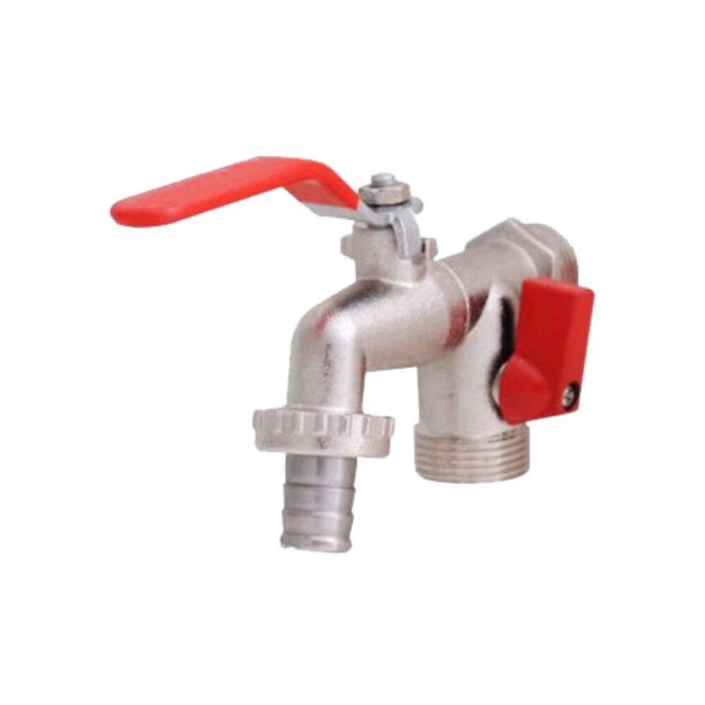 Torneira para Máquinas de Lavar Mangueiras Tanques Jardim Quintal 1/2\" 3/4\" com Registro Liga de Zinco Fertak