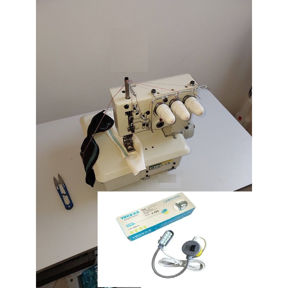 galoneira Bracob 3 Agulhas Com Mesa Semi Industrial+ LED