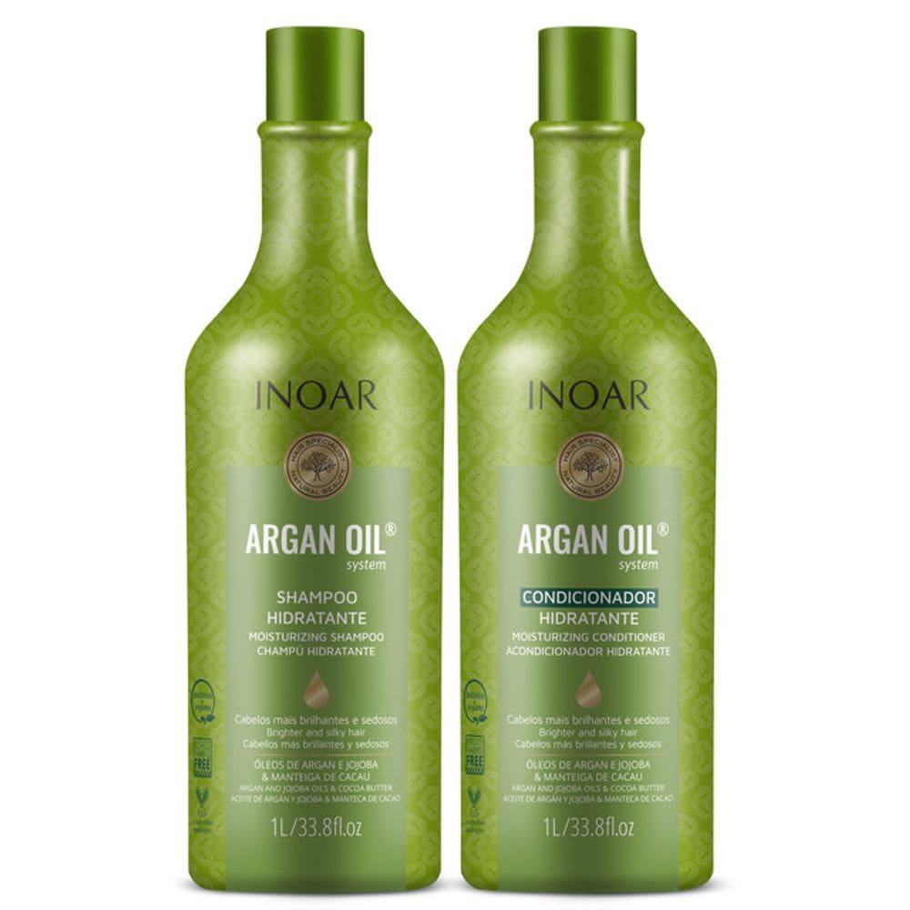 Inoar Argan Oil System - Kit Shampoo e Condicionador Litro