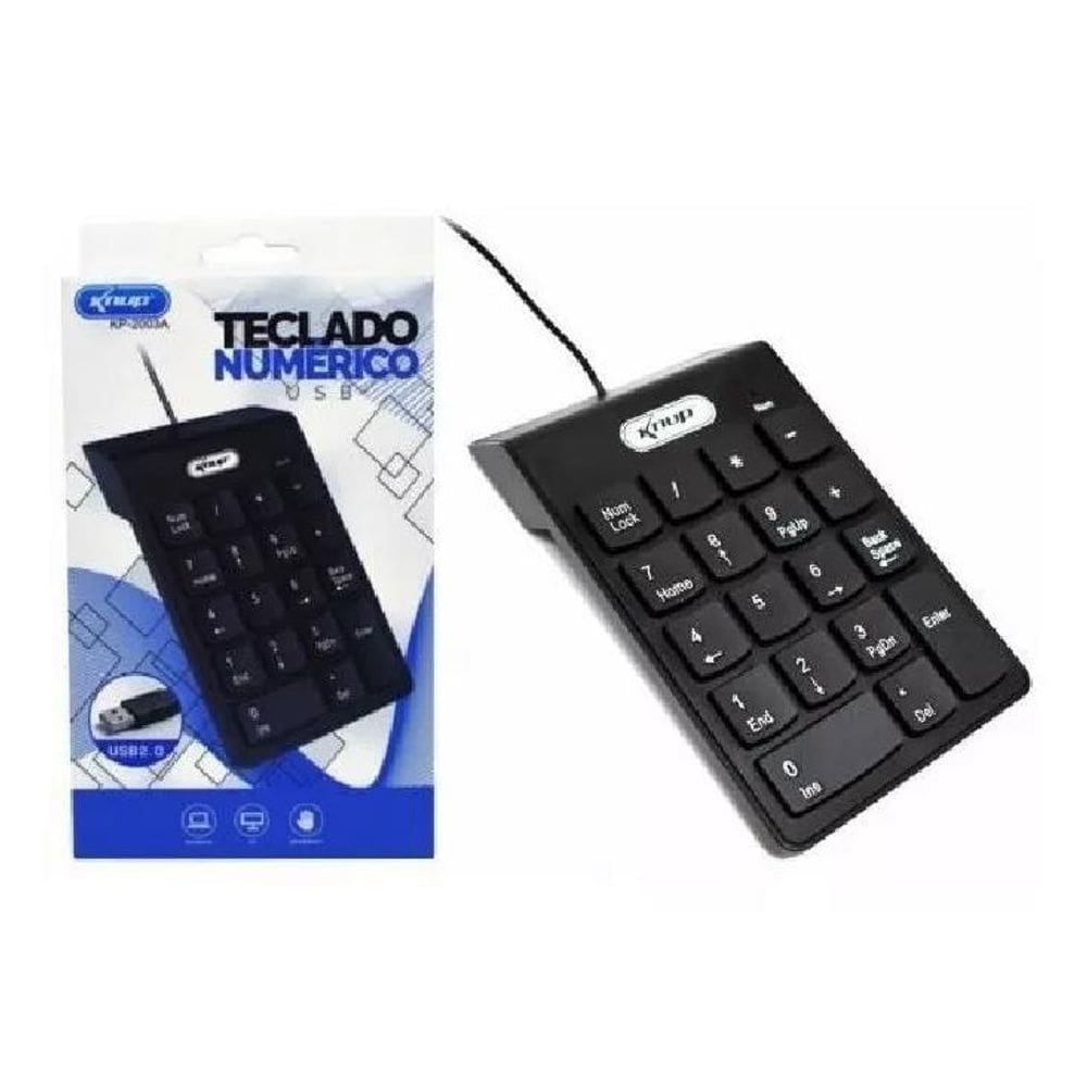 Teclado Numérico Usb Com Fio Knup Kp-2003A Homologação: 79902113999