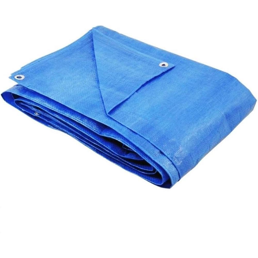 Lona Plástica Encerado 4X3M Azul Multiuso Impermeável 70G/M
