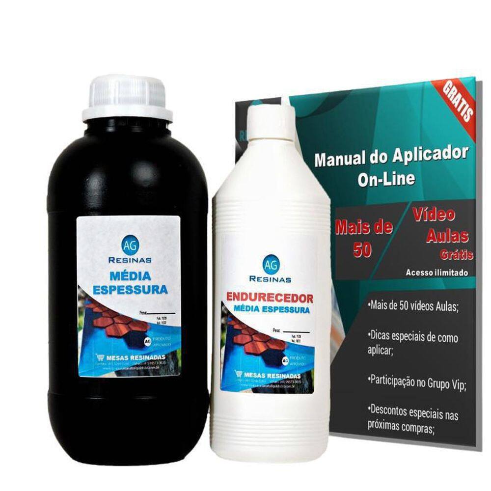 Resina AG Epoxi Media Espessura de 1kg