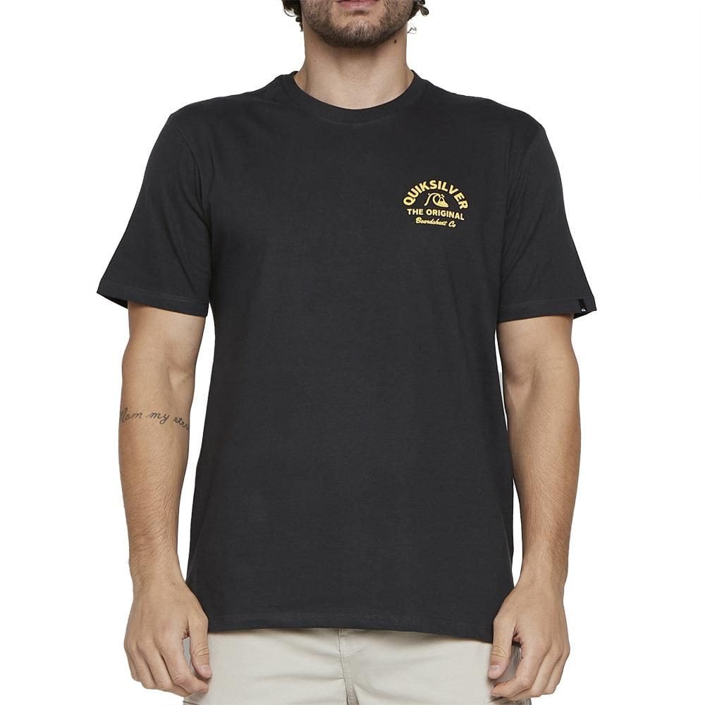 Camiseta Quiksilver Classic Arch SM25 Masculina Cinza Escuro