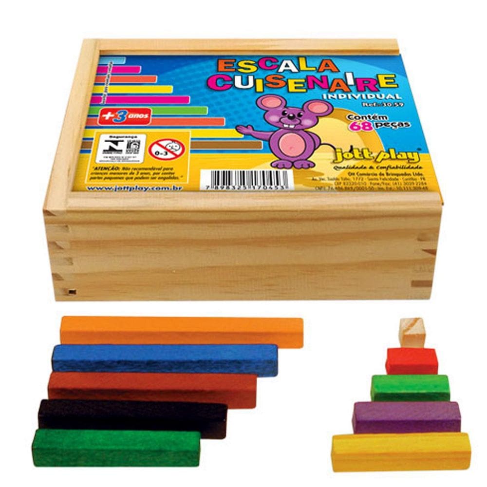 Escala Cuisenaire Individual 68 Peças