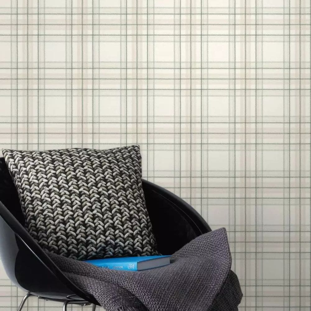 Papel de Parede African III Aspecto Têxtil Verde 537437