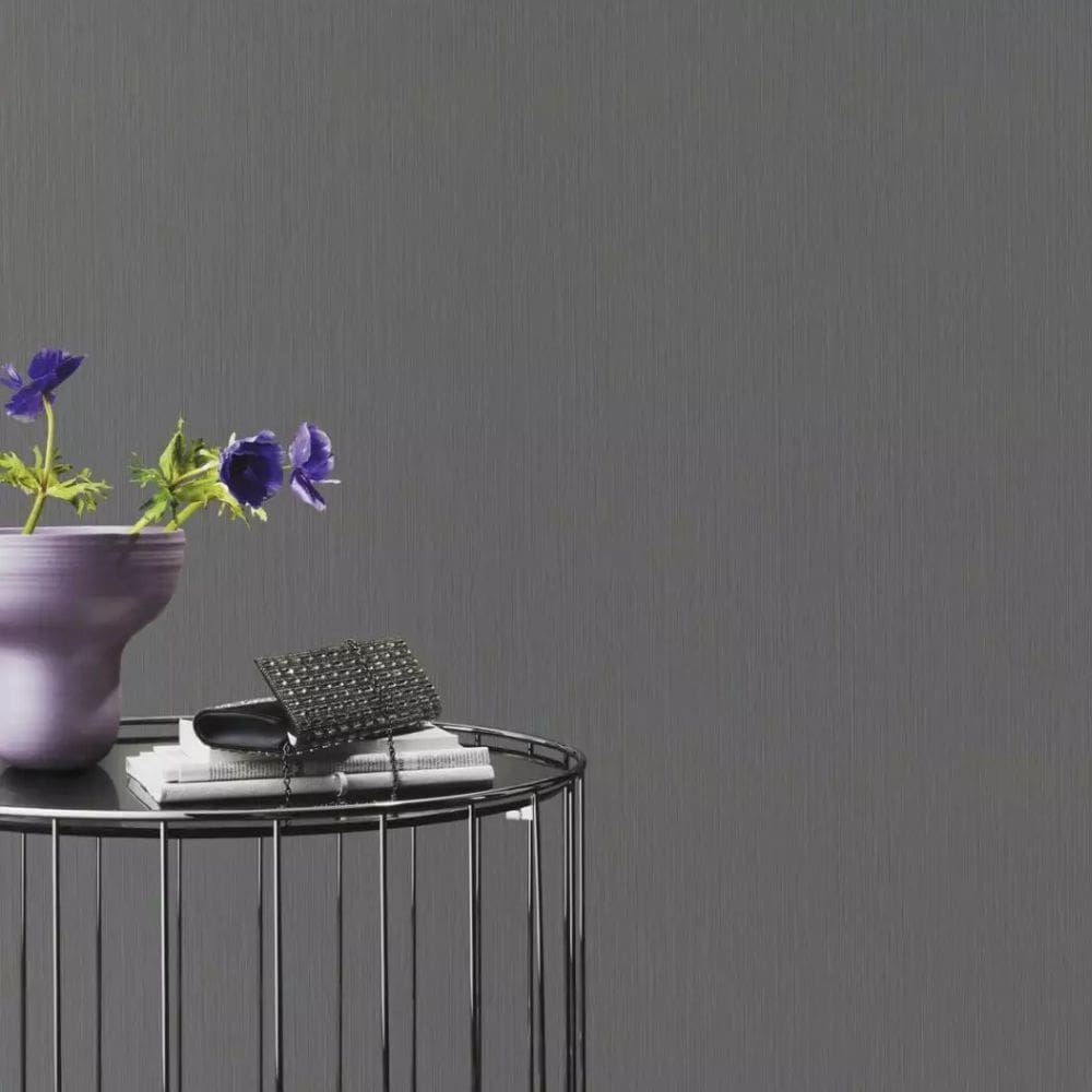Papel de Parede African III Aspecto Têxtil Cinza 537697