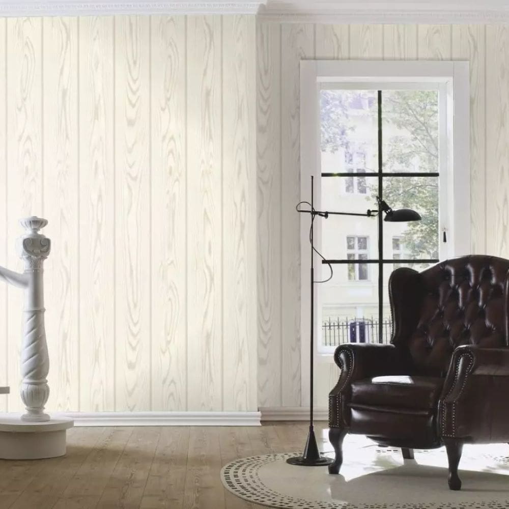 Papel de Parede African  III Madeira Branco 499513