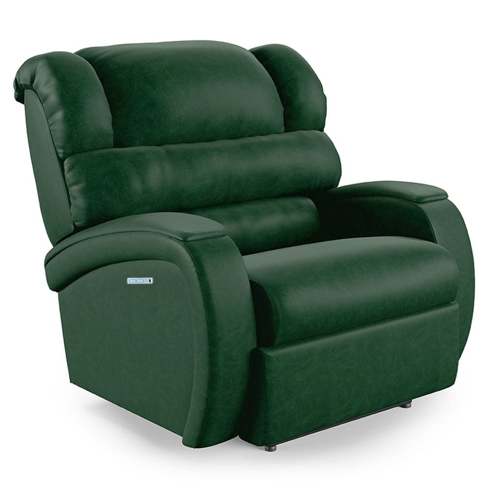 Poltrona do Papai Reclinável Napoli Elétrica Botão LED Massagem PU Vd Musgo FH1 - D`Rossi