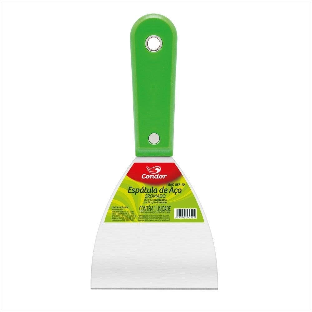 Espátula Condor Aço Cromado Cabo Plástico 857 10cm - Embalagem com 12 Unidades