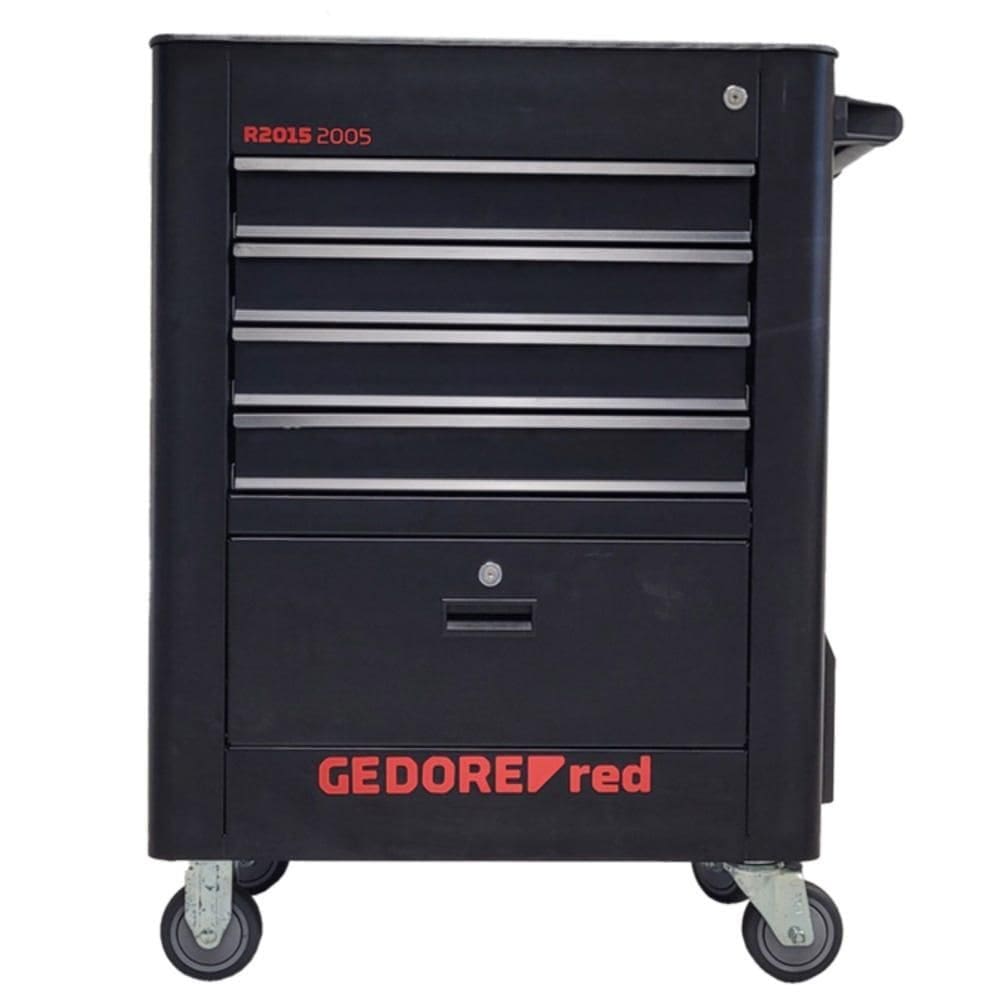 Carrinho para Ferramentas 5 Gavetas com Suporte Torquímetro Preto GEDORE