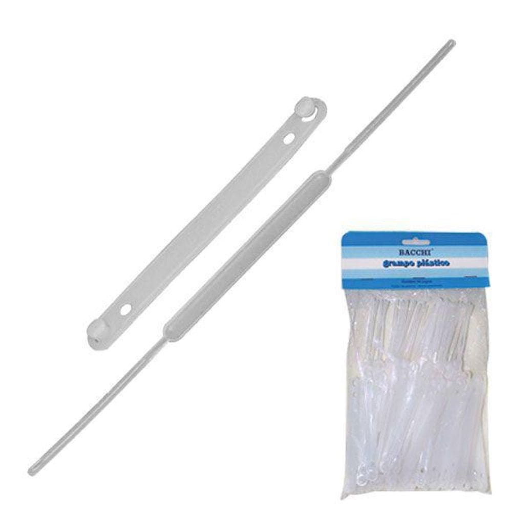 Grampo Trilho Plástico Branco Com 50 Jogos