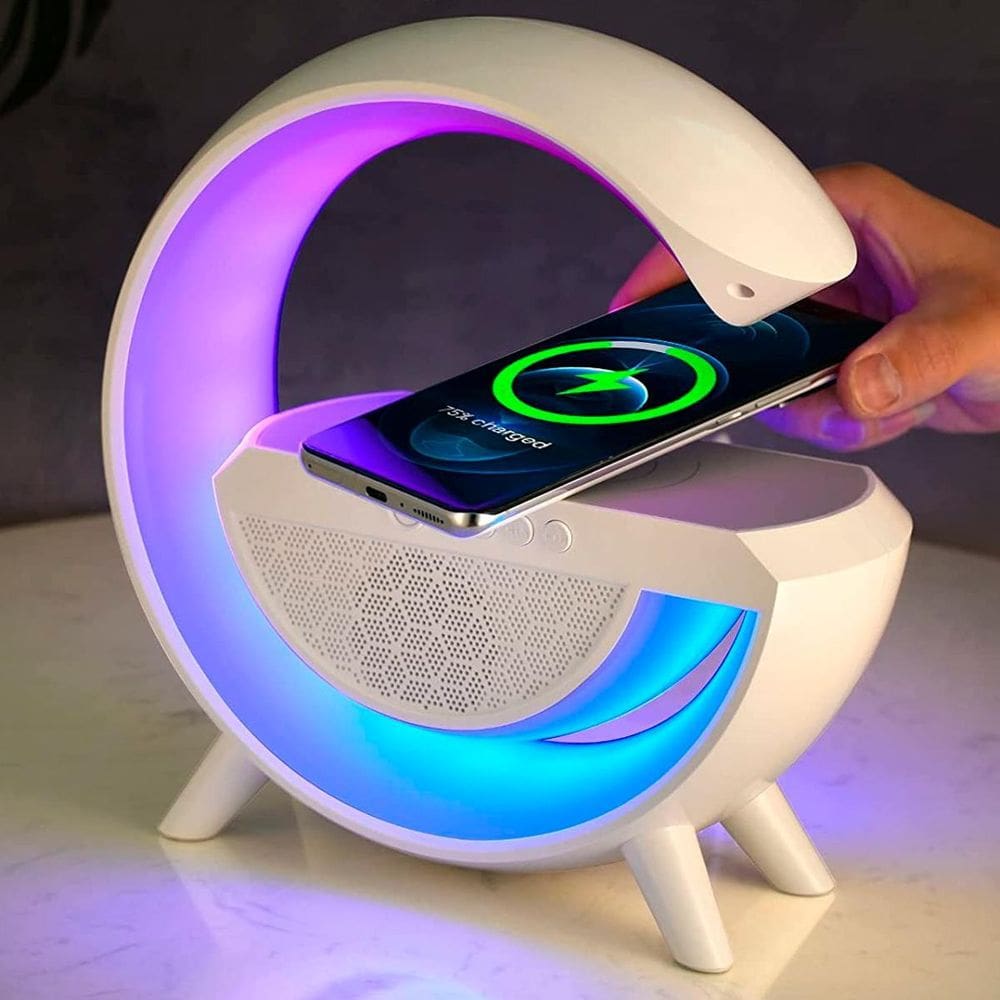 Caixa de Som G Speaker Luminária Indução Bluetooth