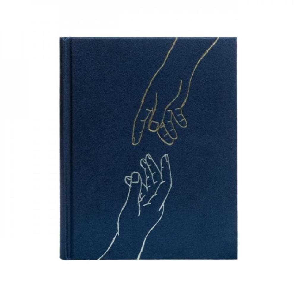 Bíblia Nvi Com Espaço Para Anotações, Tecido Azul Sobre Capa Dura, Leitura Perfeita, Mãos Que Oram