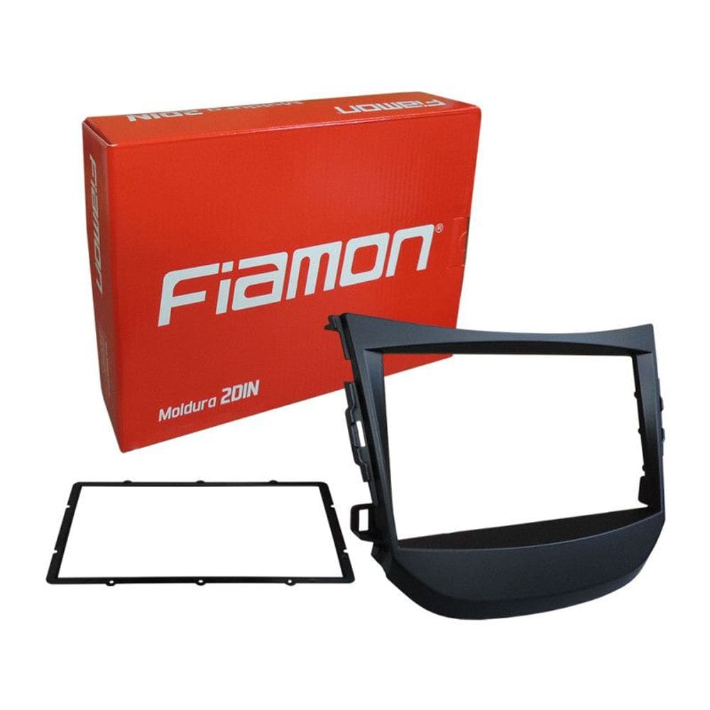 Moldura Fiamon 2 Din Preta  Hyundai HB20