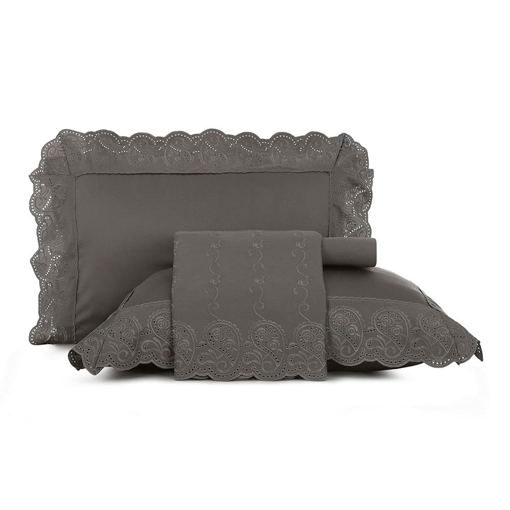 Jogo de Cama Casal Altenburg Bordado em Cetim 300 Fios Colline