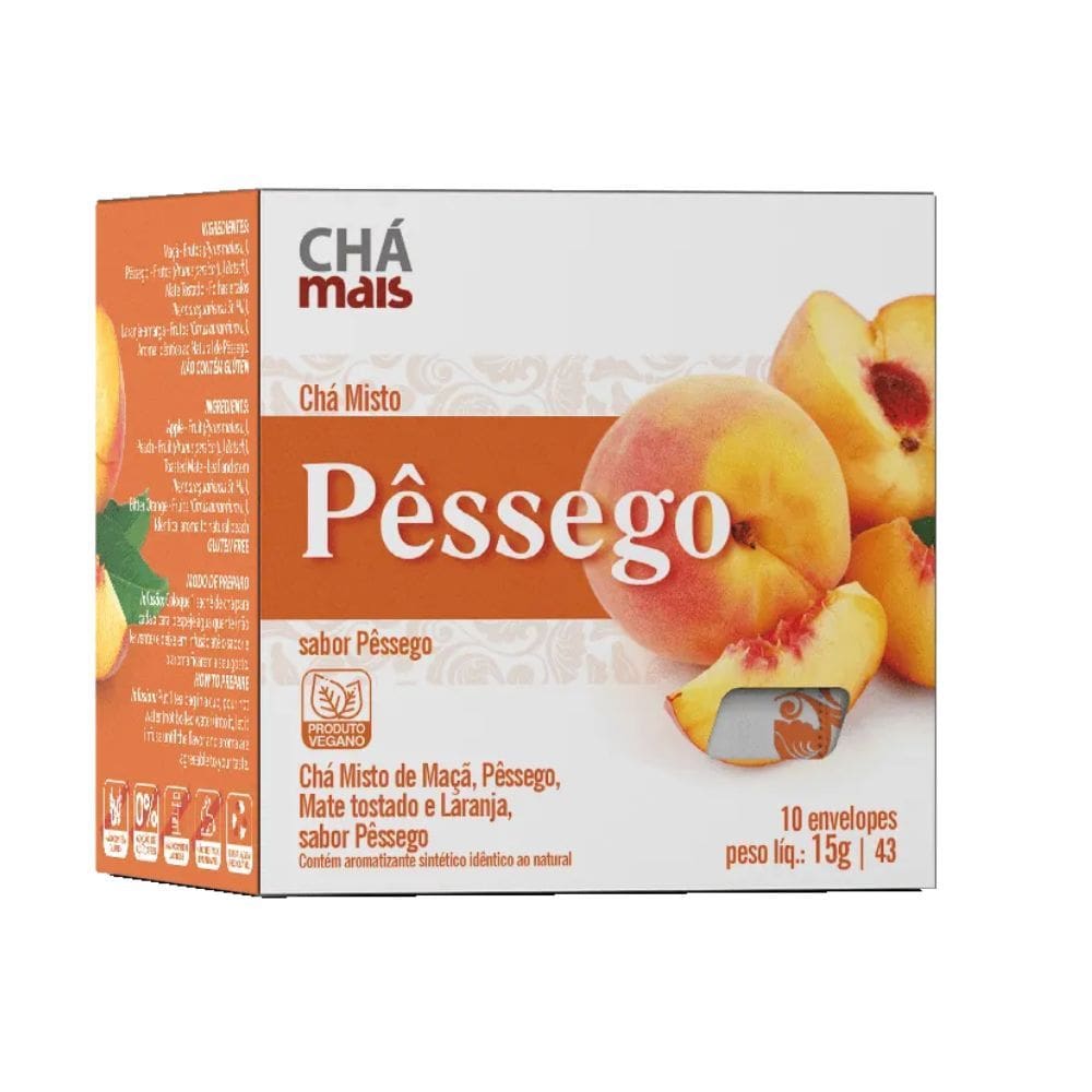 Chá Misto de Pêssego Maçã Mate Tostado e Laranja Cx. com 10 Sachês
