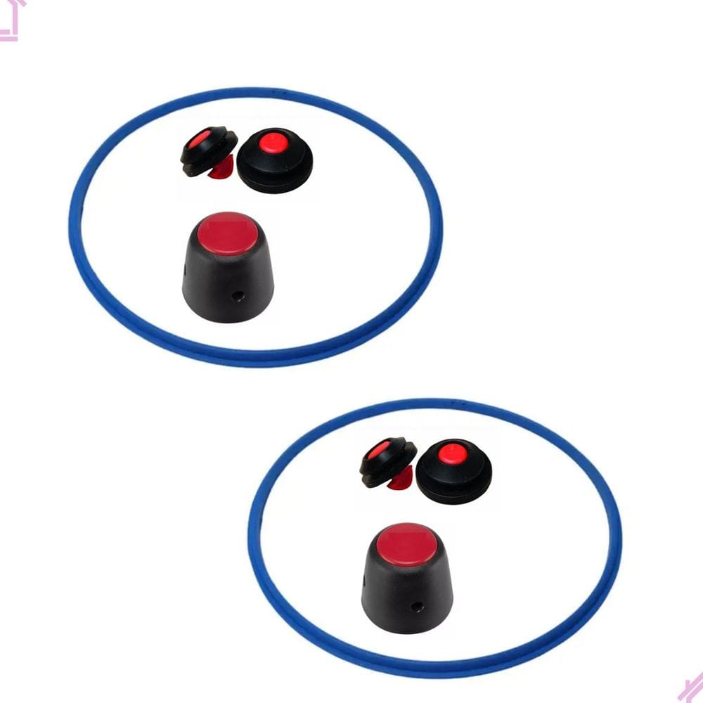 2 Kits Borracha Panela De Pressão Silicone 7 Litros Peso e Válvulas