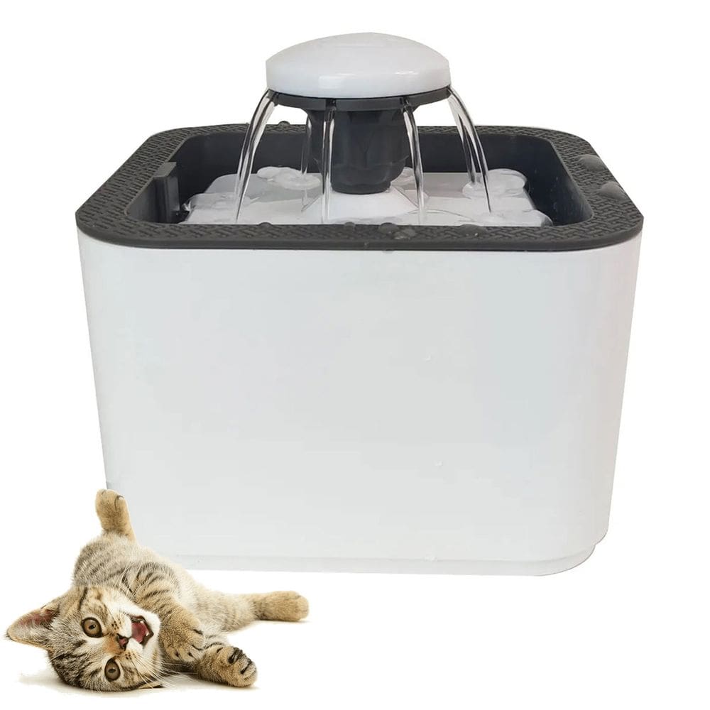 Bebedouro Fonte de Ago Cao Gato Pet Cachorro Animal de Estimaçao Reservatorio 2,5 Litros Automatico Filtro Silencioso Hidrataçao