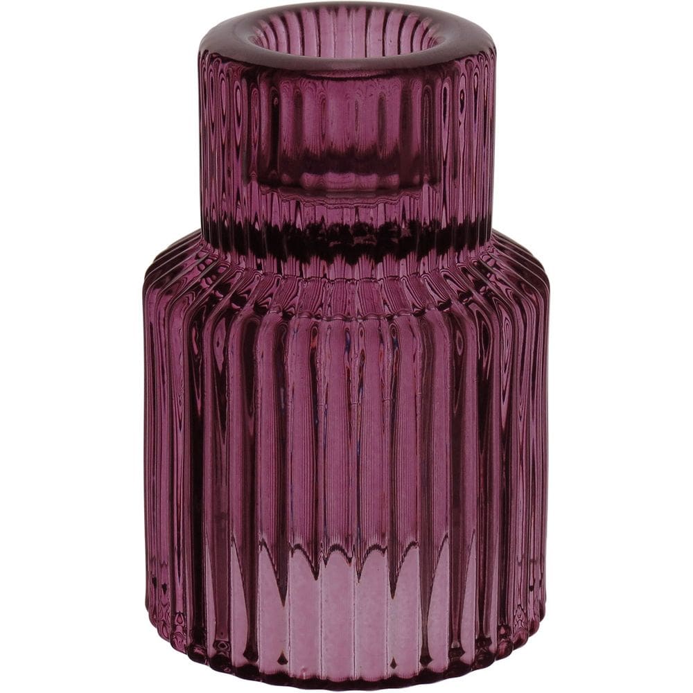 Castiçal Vidro Roxo