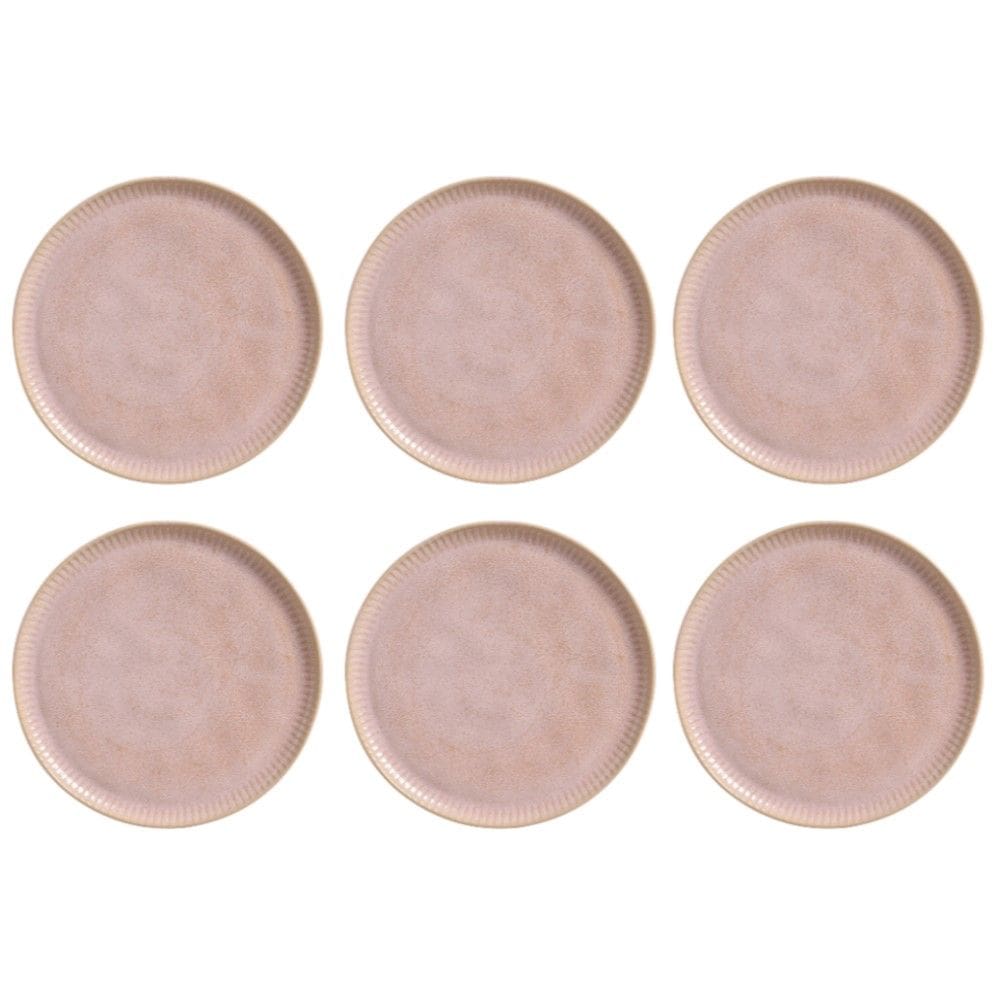 Conjunto de Pratos Rasos 06 Peças Linhas Litchi Porto Brasil