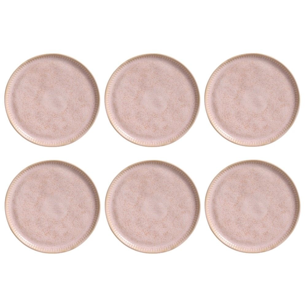 Conjunto de Pratos de Sobremesa 06 Peças Linhas Litchi Porto Brasil