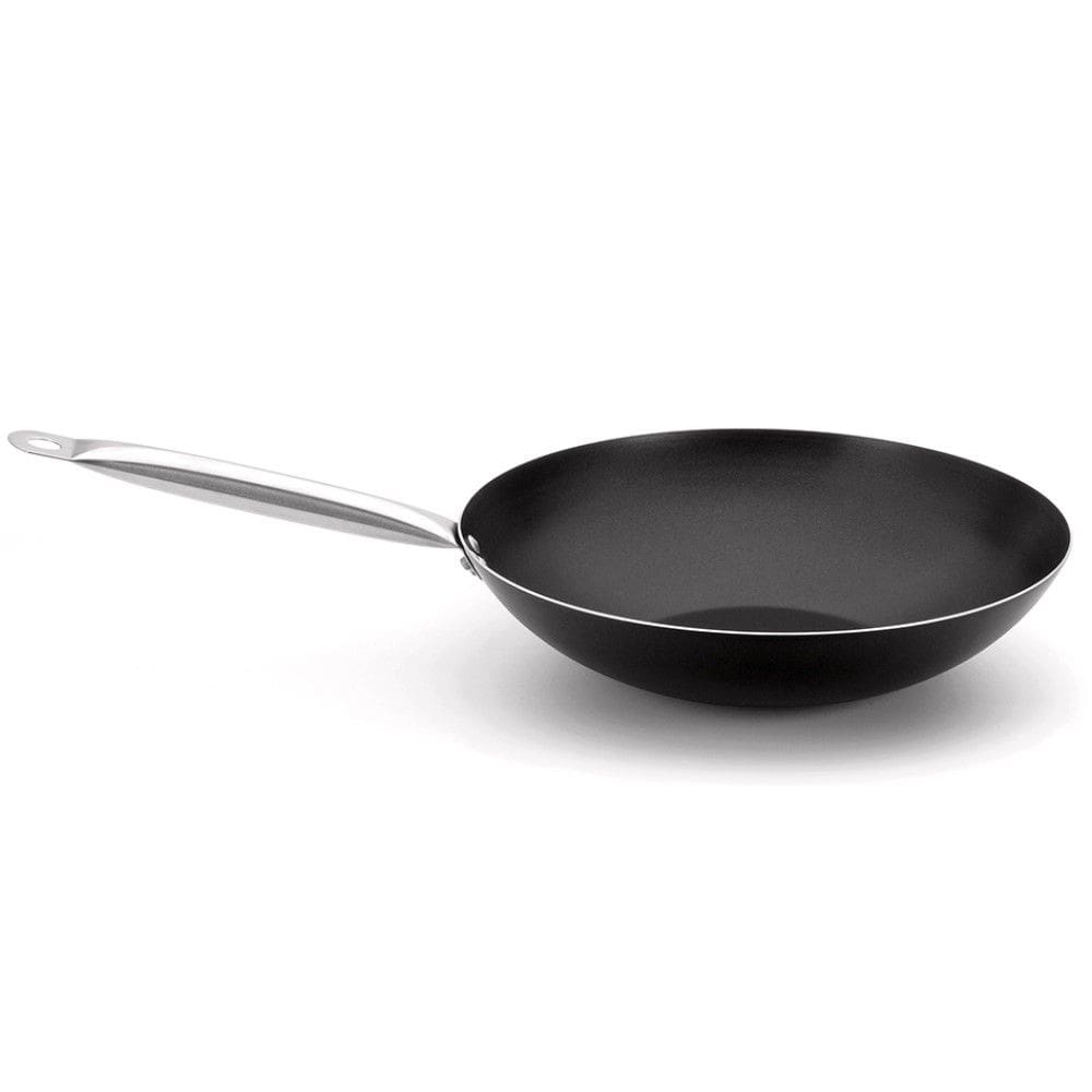 Frigideira Wok Profissional Preta 34 cm 5 L em Alumínio com Revestimento Interno Antiaderente Multiflon