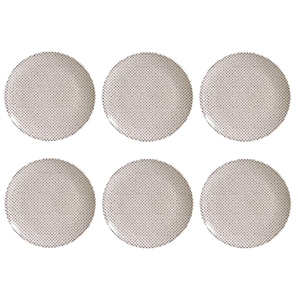 Conjunto de Pratos Rasos 06 Peças Coup Chevron Porto Brasil
