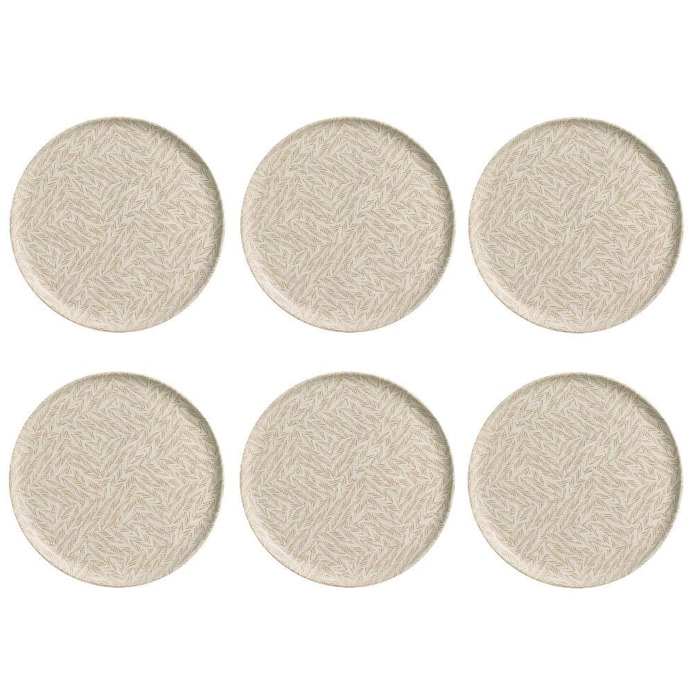 Conjunto de Pratos Rasos 06 Peças Bio Luar Porto Brasil