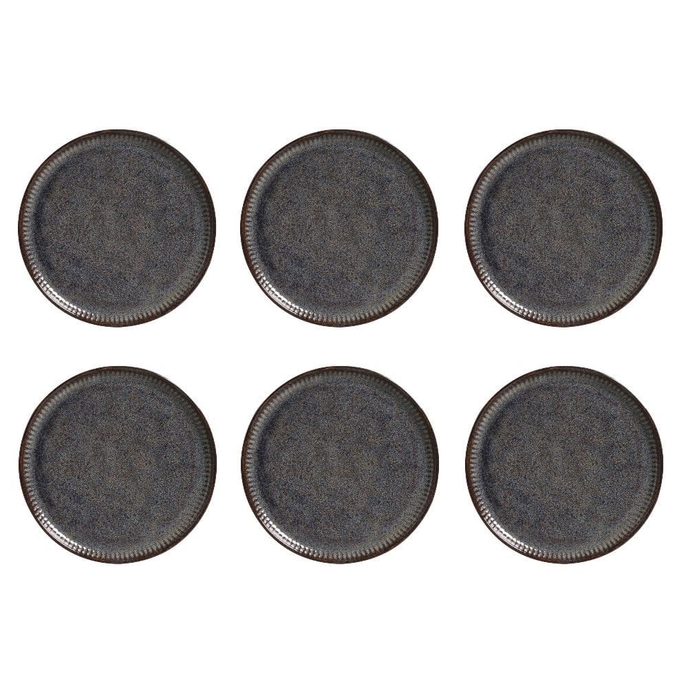 Conjunto de Pratos de Sobremesa 06 Peças Linhas Titanium Porto Brasil