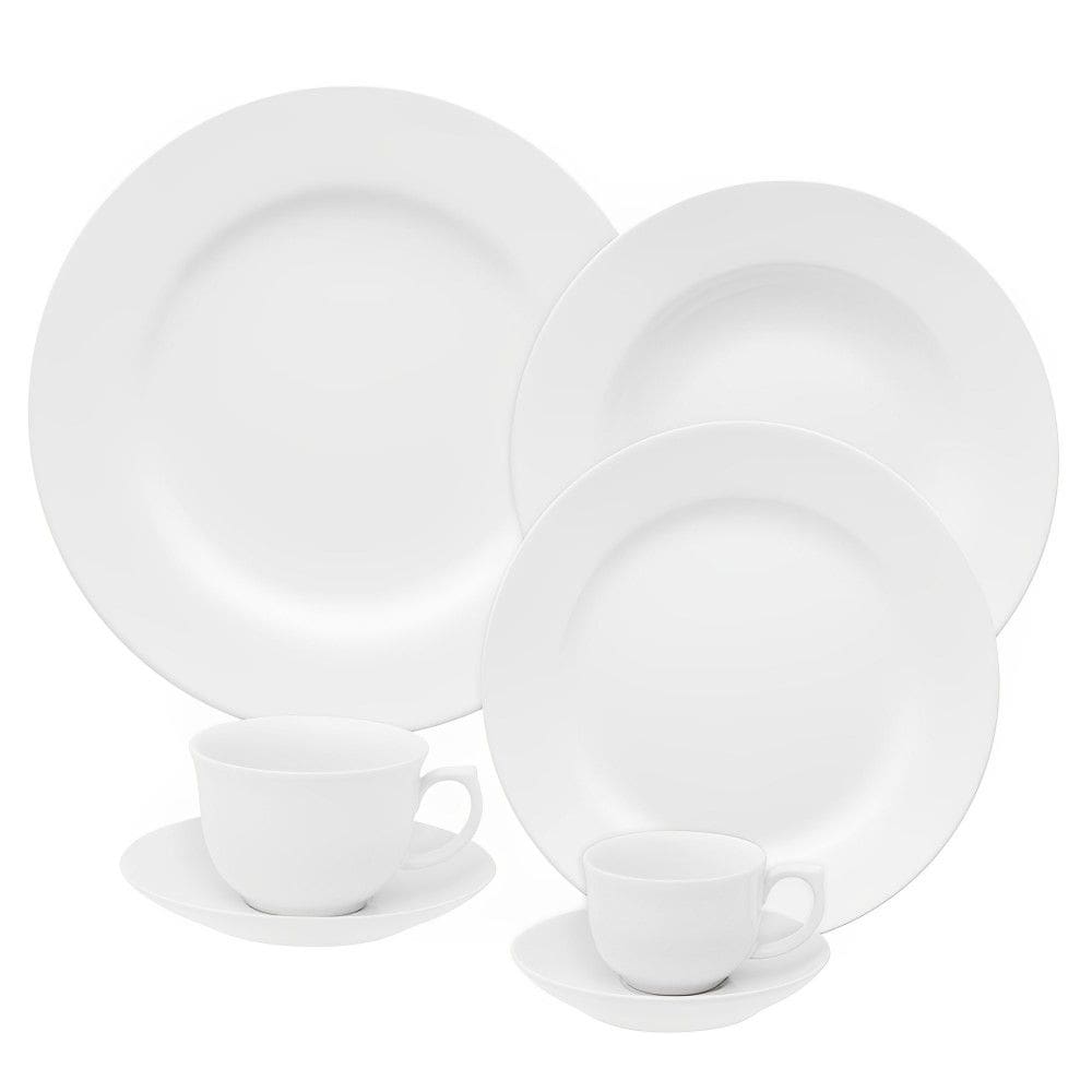 Aparelho de Jantar 42 Peças Flamingo White Oxford