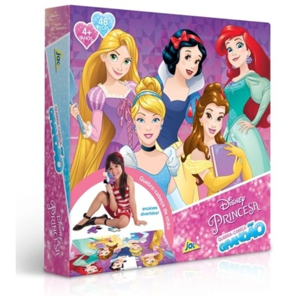 Quebra-cabeça Grandão 48 Peças Grandes - Princesas Disney