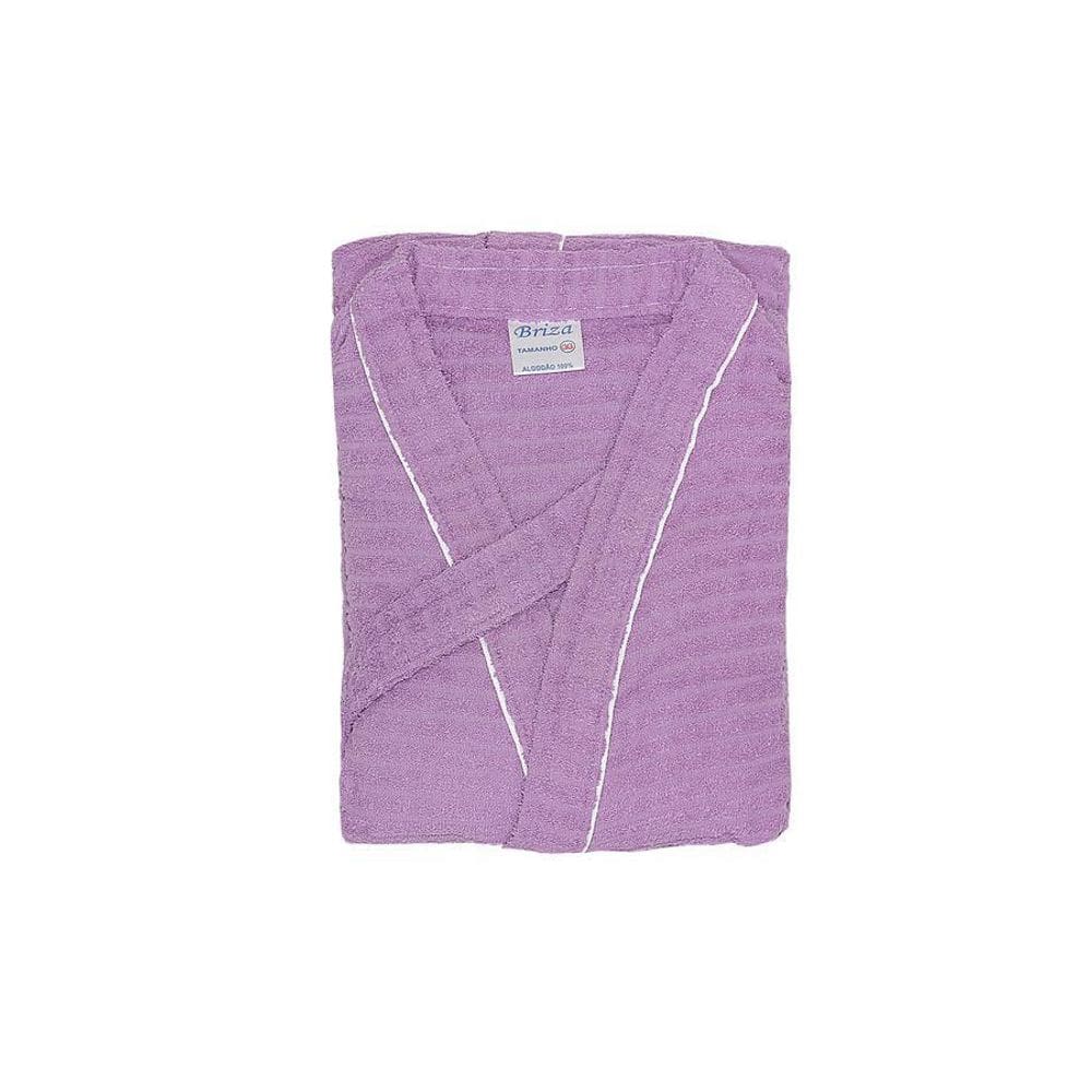 Roupão Atoalhado 100% Algodão Briza Lilas 4022 Tamanho M