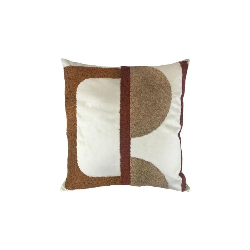 Almofada Decortextil Veludo Off Bord Relevo Boucle 52x52 cm