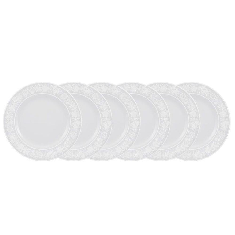 Conjunto de Pratos Rasos 06 Peças Noiva Schmidt