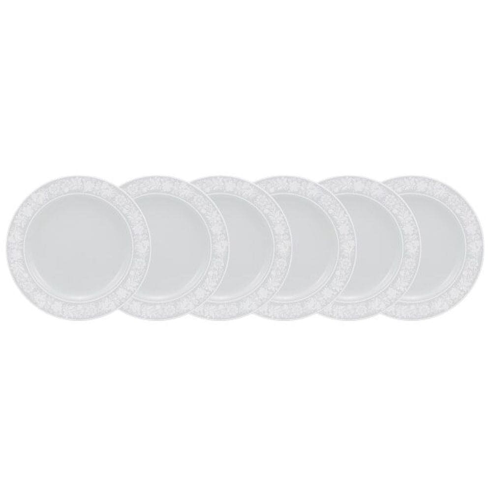 Conjunto de Pratos de Sobremesa 06 Peças Noiva Schmidt