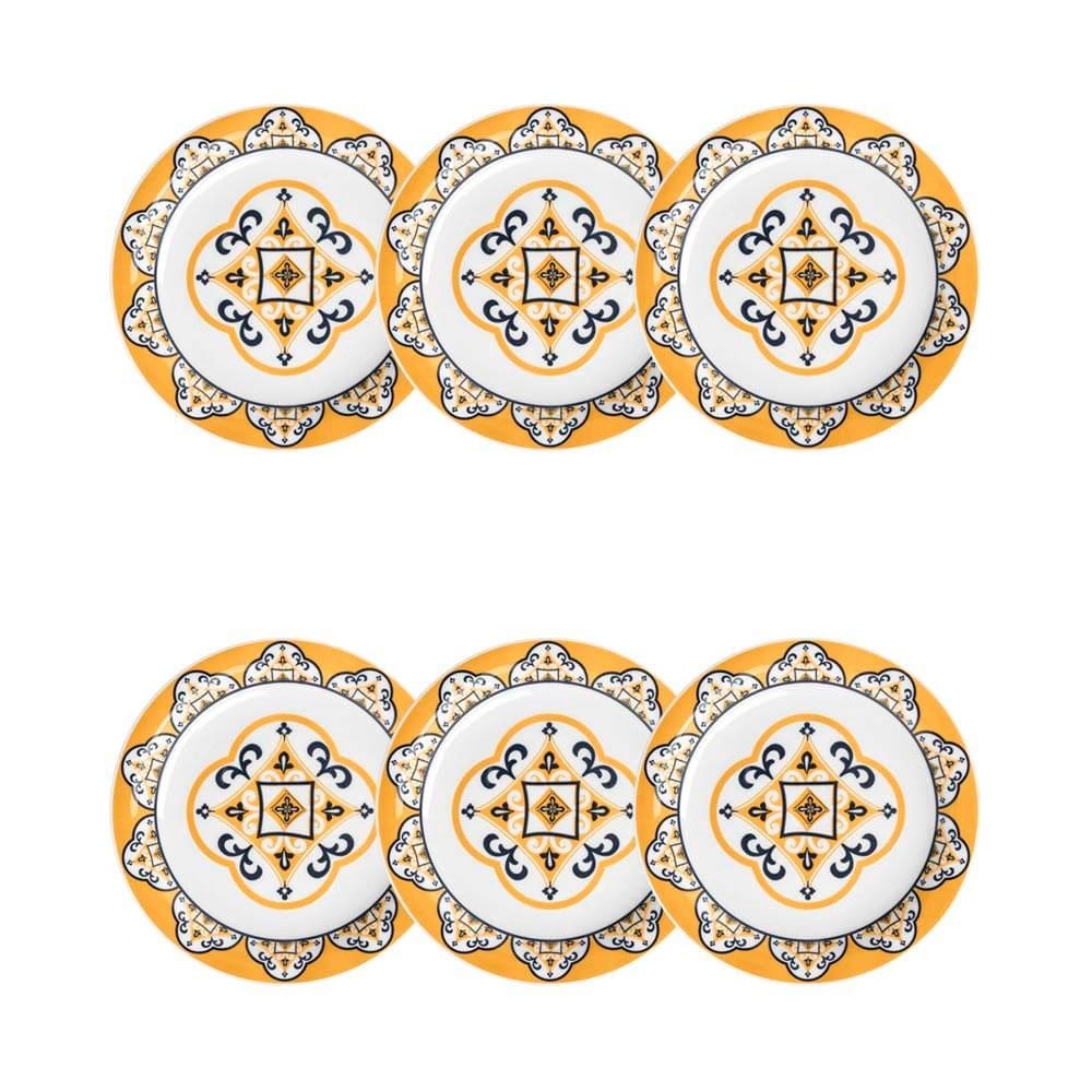Conjunto de Pratos de Sobremesa 06 Peças São Luís Oxford