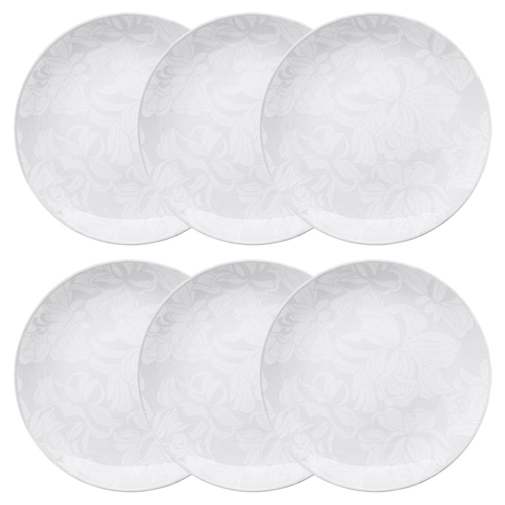 Conjunto de Pratos Rasos 06 Peças Coup Blanc Oxford