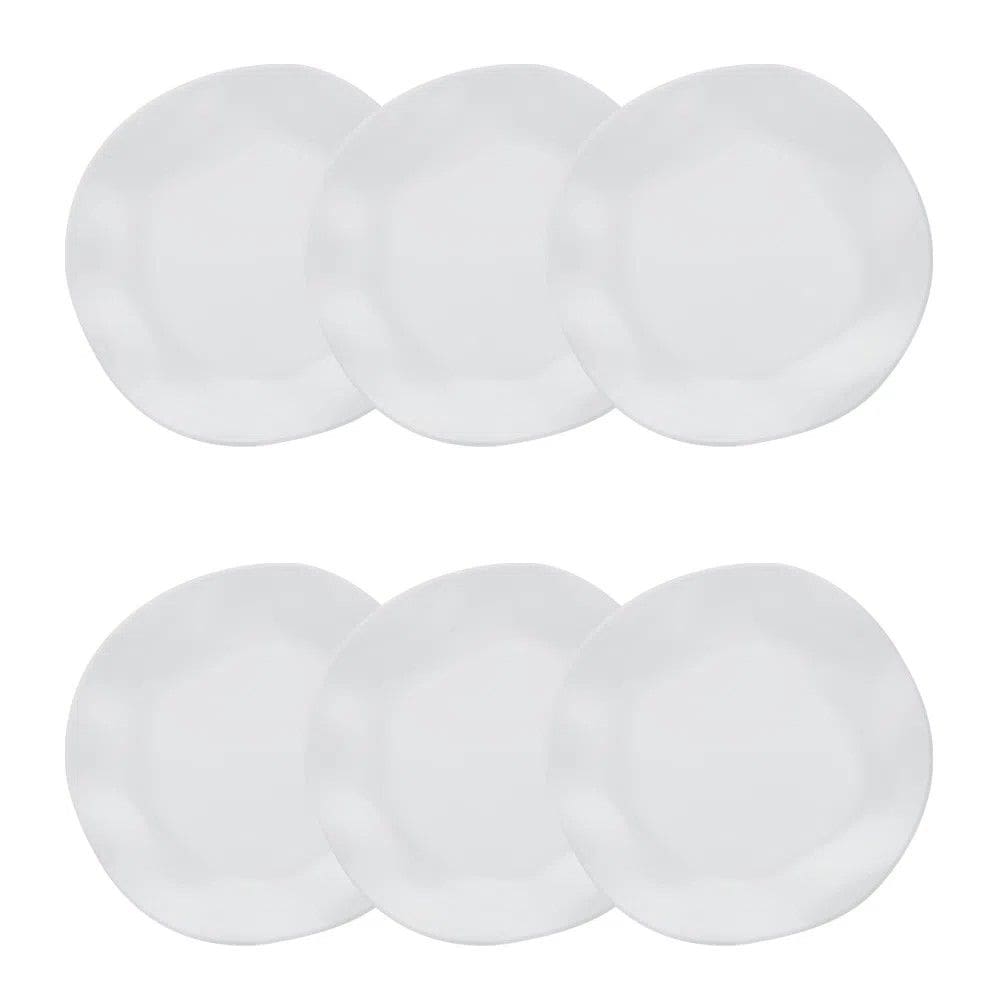 Conjunto de Pratos Fundos 06 Peças Ryo White Oxford