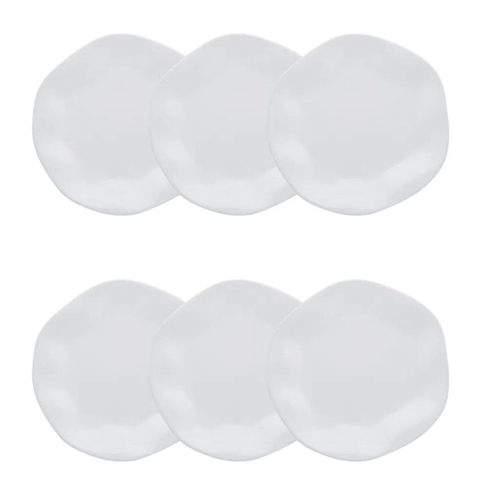 Conjunto de Pratos de Sobremesa 06 Peças Ryo White Oxford