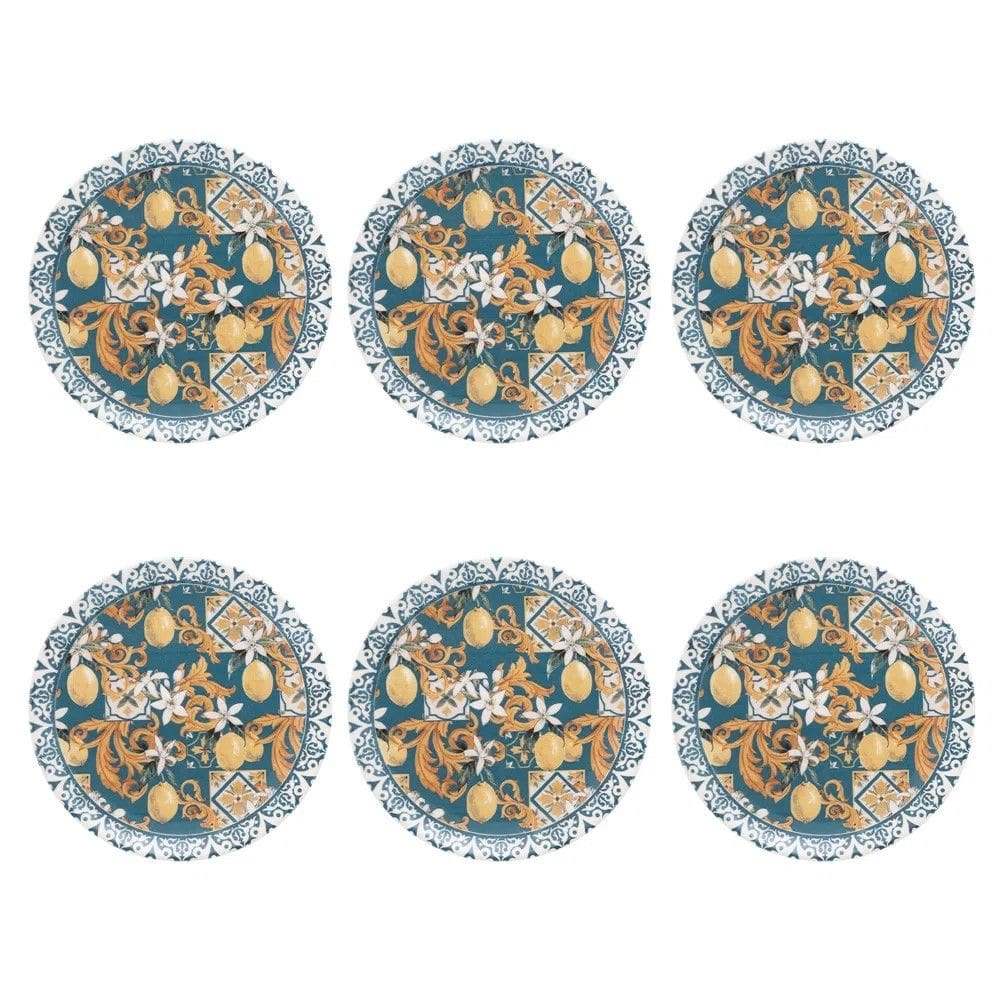 Conjunto de Pratos de Sobremesa 06 Peças Siciliano Oxford