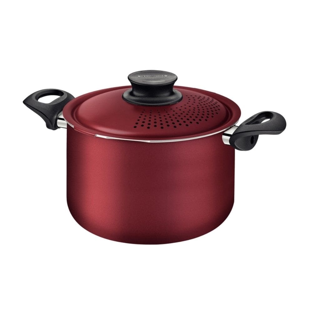 Espagueteira Paris em Alumínio 24 cm 7,3 L com Revestimento Antiaderente Starflon Max Vermelha Tramontina 28535/724