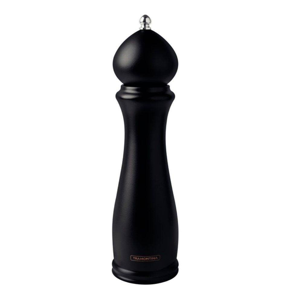 Moedor de Sal e Pimenta Churrasco Black em Cerâmica e Recipiente em Madeira 25,7 cm Tramontina 26456/010
