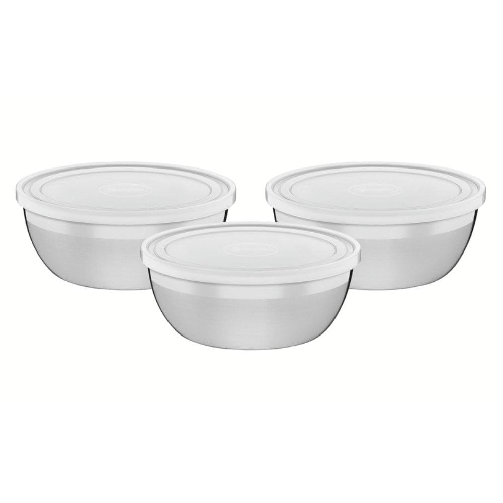 Jogo de Potes Freezinox em Aço Inox com Tampa Plástica 3 Peças Tramontina 64220/190