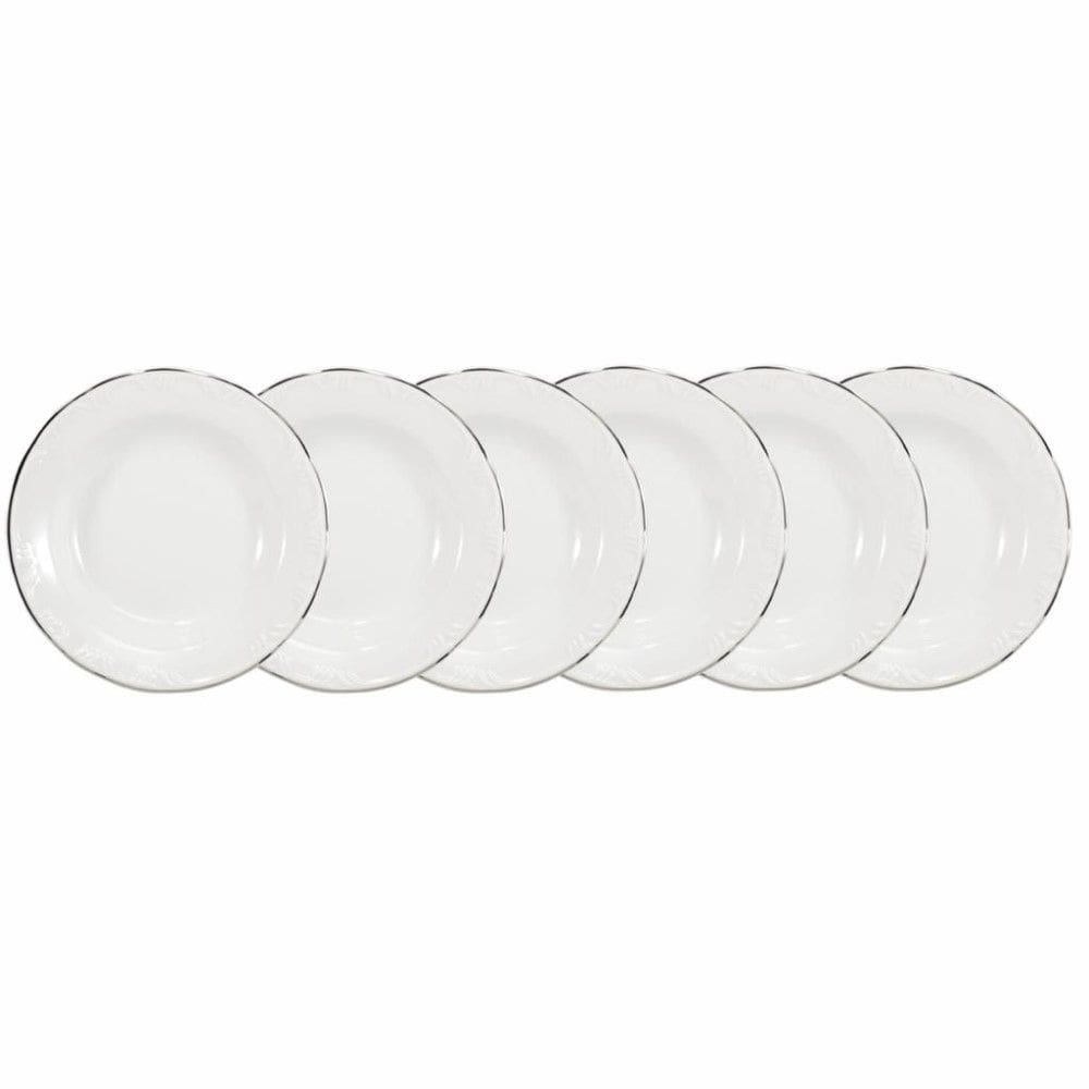 Conjunto de Pratos Fundos 06 Peças Pomerode Prata Schmidt