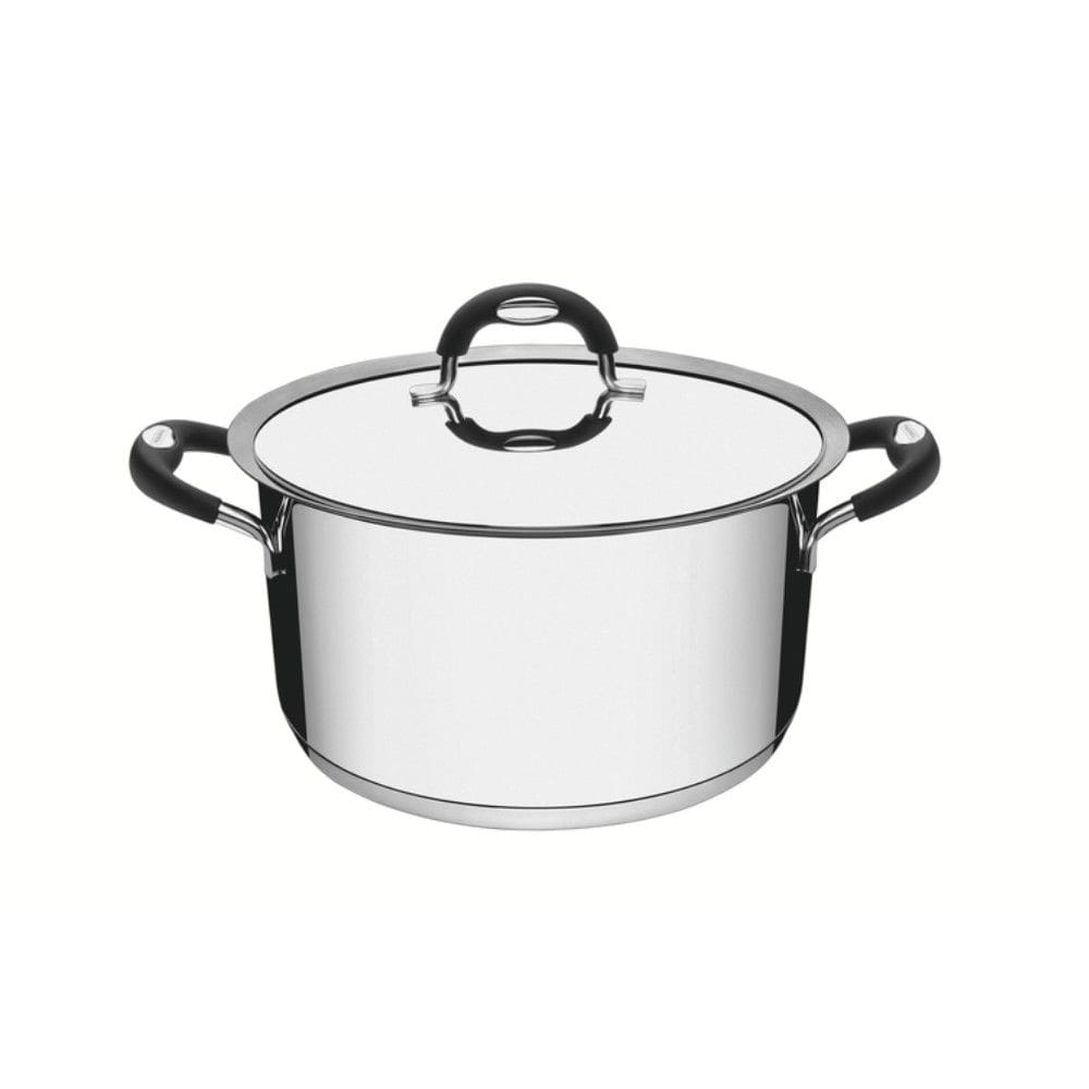 Caçarola Duo Silicone Funda 24 cm 6 L em Aço Inox Fundo Triplo com Tampa e Alças em Silicone Tramontina 62484/240