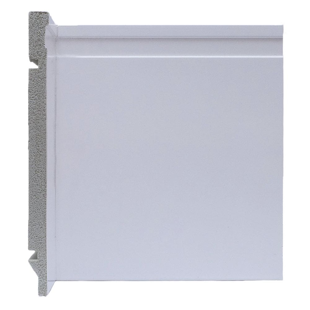 Rodapé de Poliestireno 20cm X 15mm Frisado Metro Linear-gr200f - Barra de 2,40ml - caixa com 2,4 Unidade - Branco