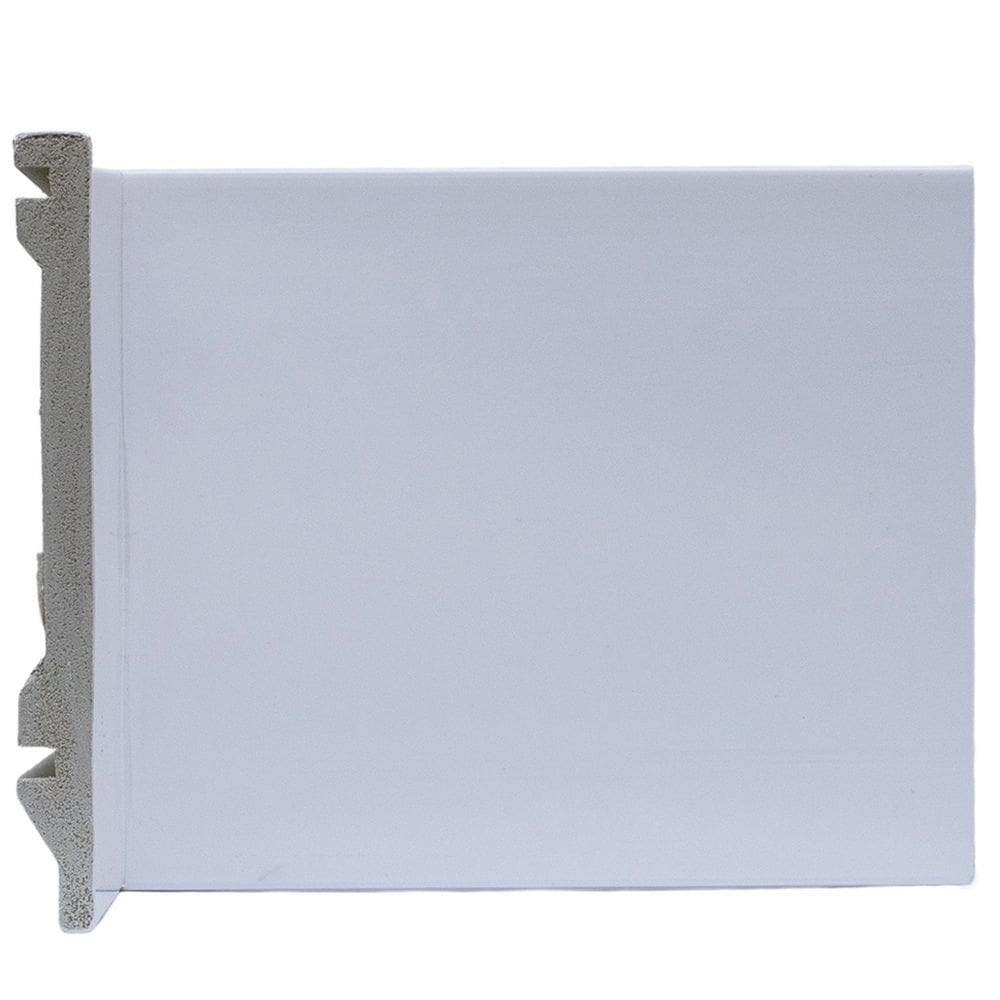 Rodapé de Poliestireno 15cm X 15mm Liso Metro Linear -gr150l- Barra com 2,40ml - caixa com 2,4 Unidade - Branco