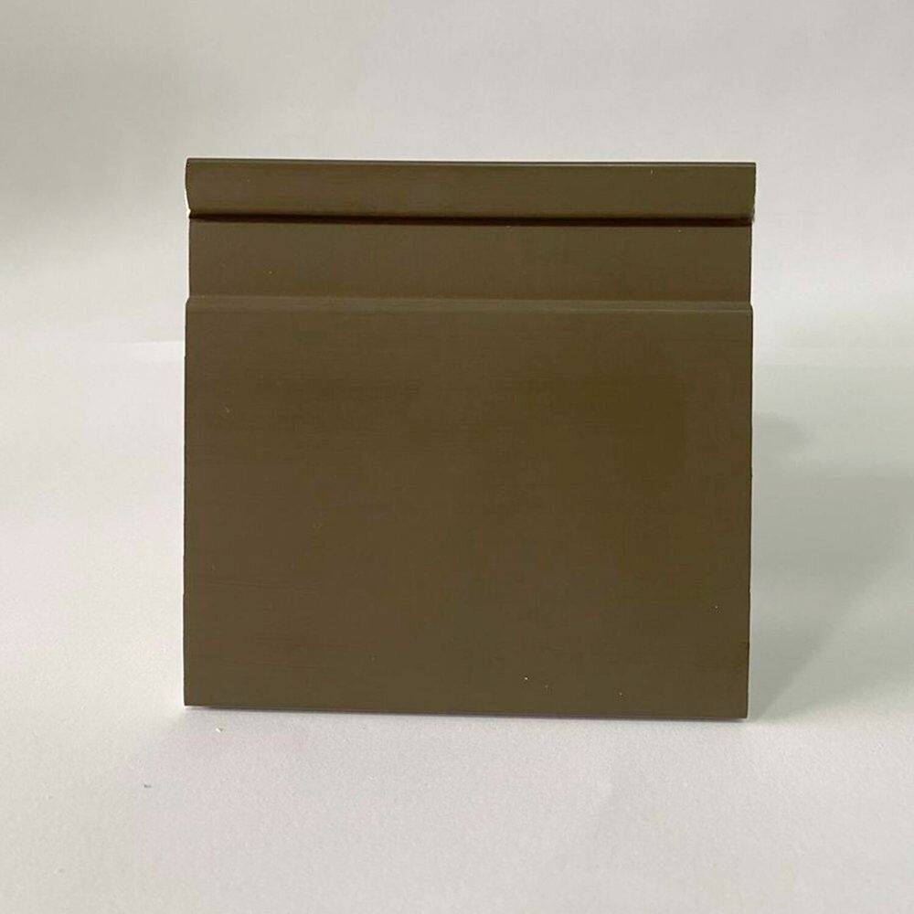 Rodapé de Poliestireno 10cm X 15mm Frisado Color Metro Linear-grc100f-cof - Barra com 2,40ml - caixa com 2,4 Unidade - Coffee
