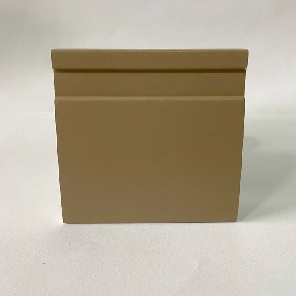 Rodapé de Poliestireno 10cm X 15mm Frisado Color Metro Linear-grc100f-cap - Barra com 2,40ml - caixa com 2,4 Unidade - Cappuccino